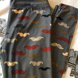 Mustache LuLaRoe OS leggings